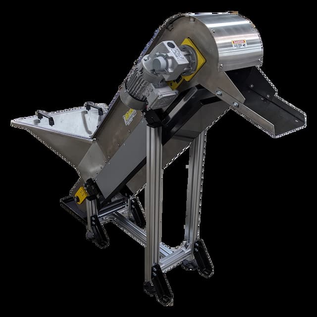 74 Series Modular Plastic Belt Cleated Stainless Steel Hopper Conveyor