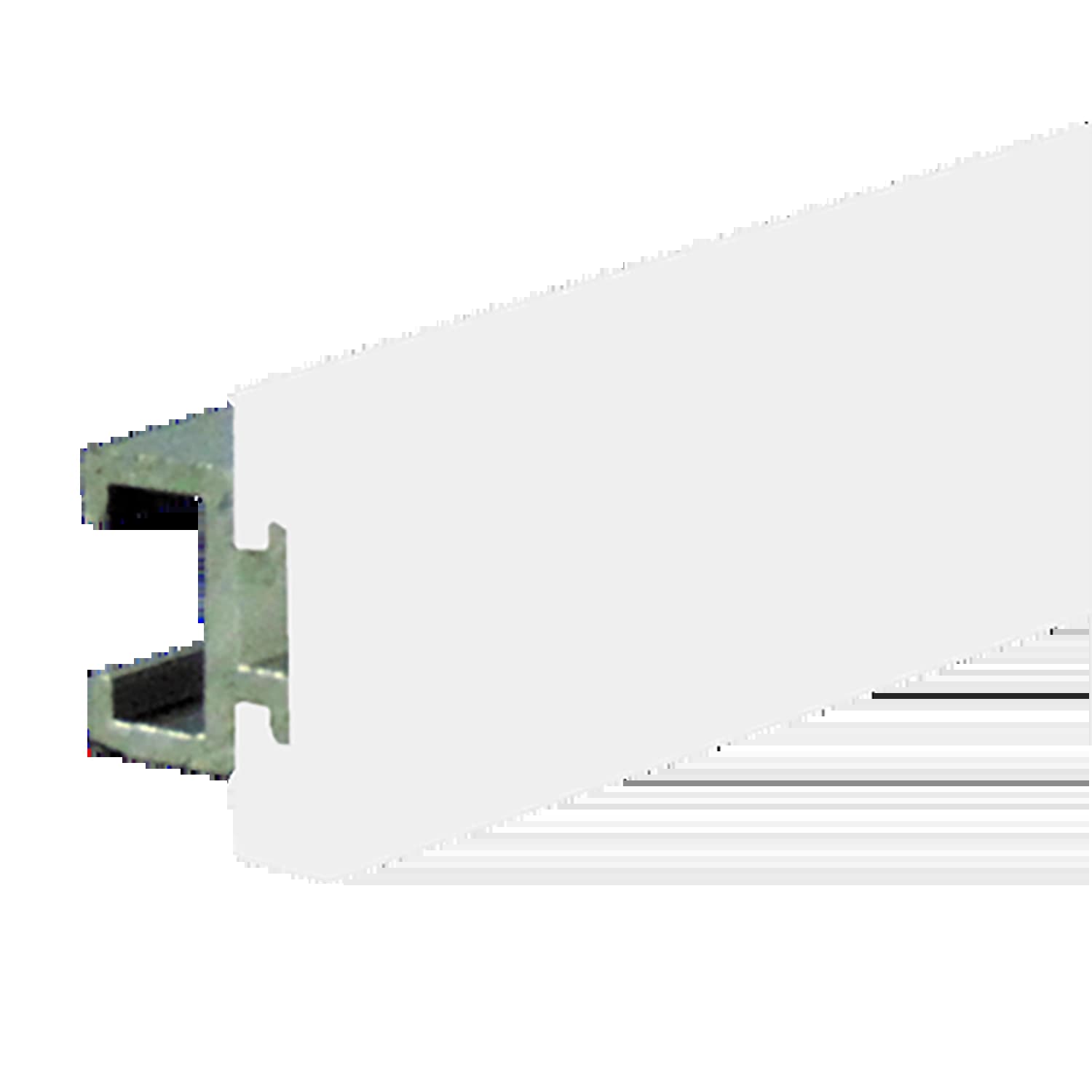 25mm Aluminum Rail with White Wear Strip