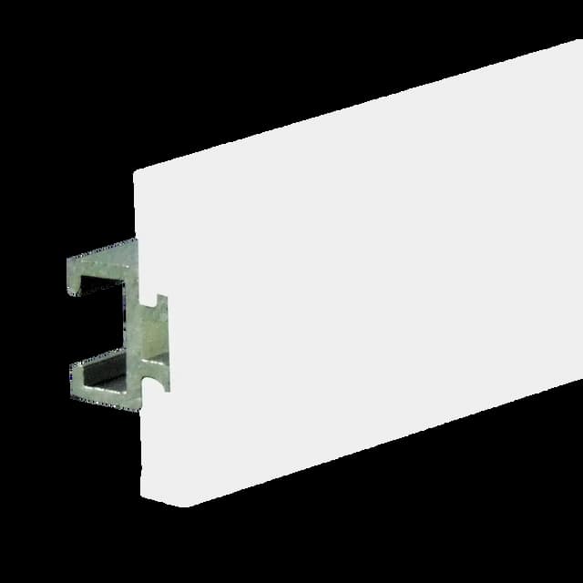 38mm Aluminum Rail with White Wear Strip