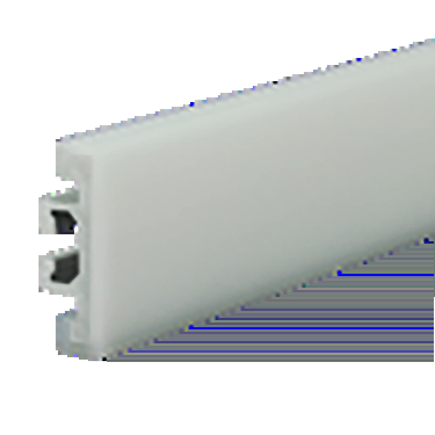 56mm Aluminum Rail with White Wear Strip